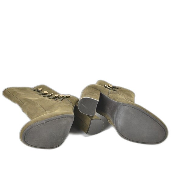 Guess Women's Brown Suede Ankle Bootie Button Detailing Size 7 - Picture 6 of 6